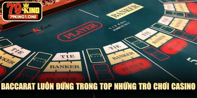 Baccarat luôn đứng trong top những trò chơi casino đỉnh cao